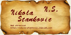 Nikola Stanković vizit kartica